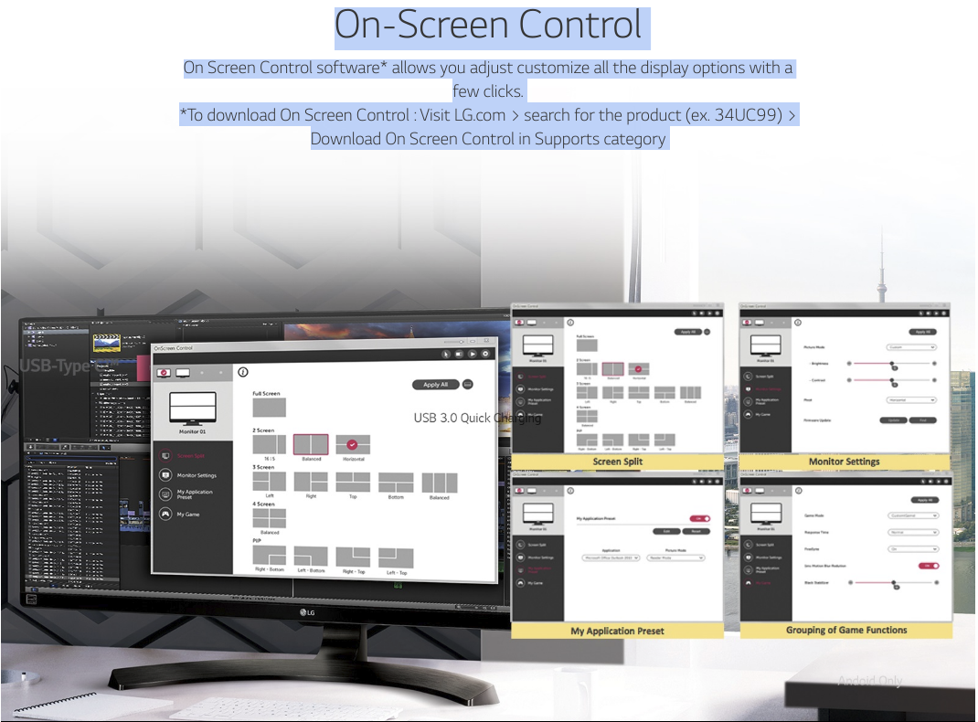 Lg on screen control not detecting monitor screen